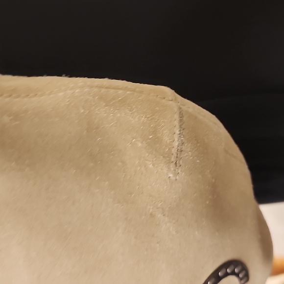 SOLD Rare! LOEWE Anagram Saddle Bag Shoulder Hand Bag Leather Suede Beige Brown - Picture 14 of 16